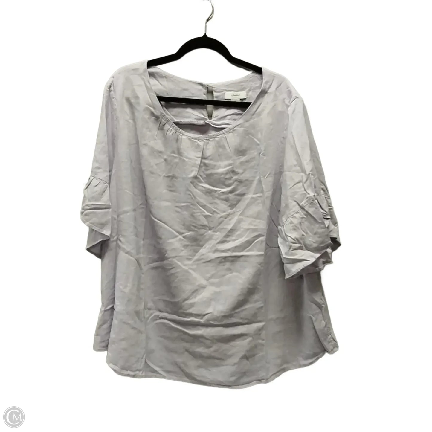 Top Short Sleeve By Cj Banks In Purple, Size: 3x