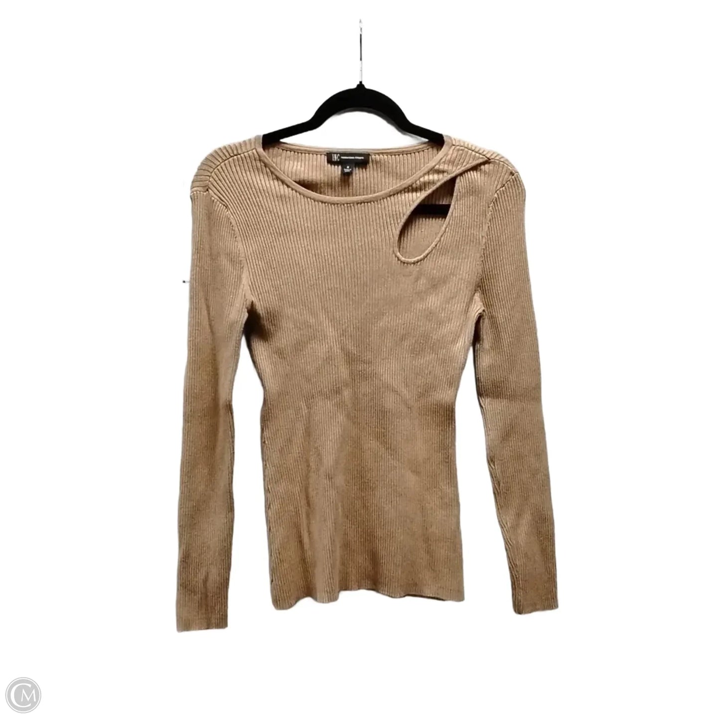 Top Long Sleeve By International Concepts In Brown, Size: M