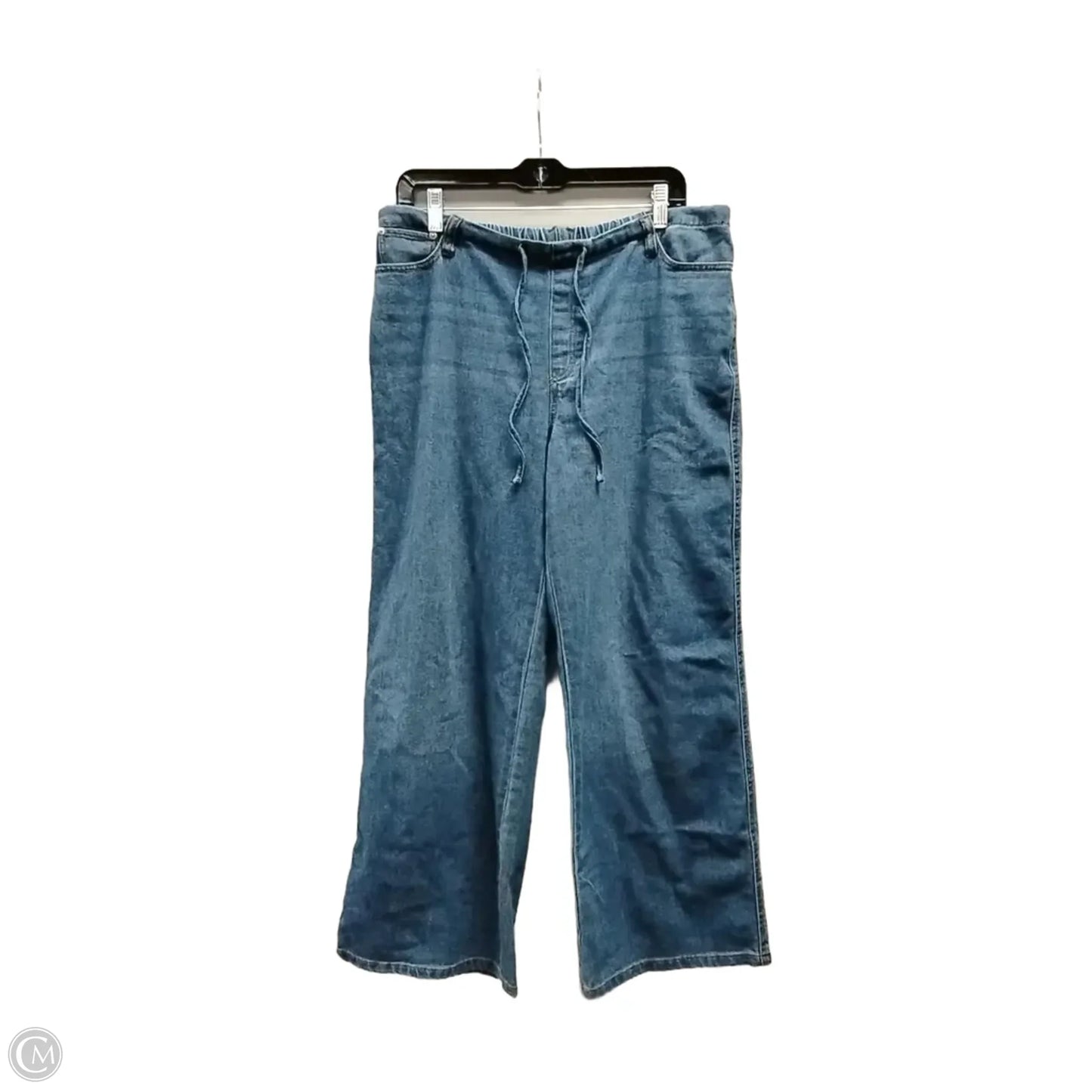 Jeans Wide Leg By No Boundaries In Blue Denim, Size: L