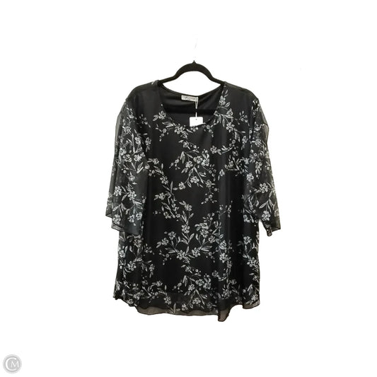 Blouse Short Sleeve By Clothes Mentor In Floral Print, Size: 3x