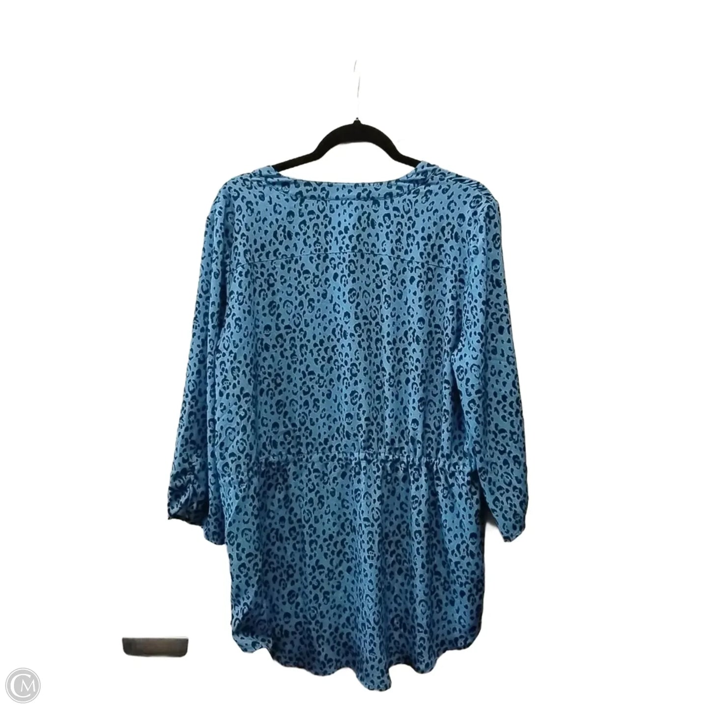 Blouse Long Sleeve By Chicos In Animal Print, Size: L