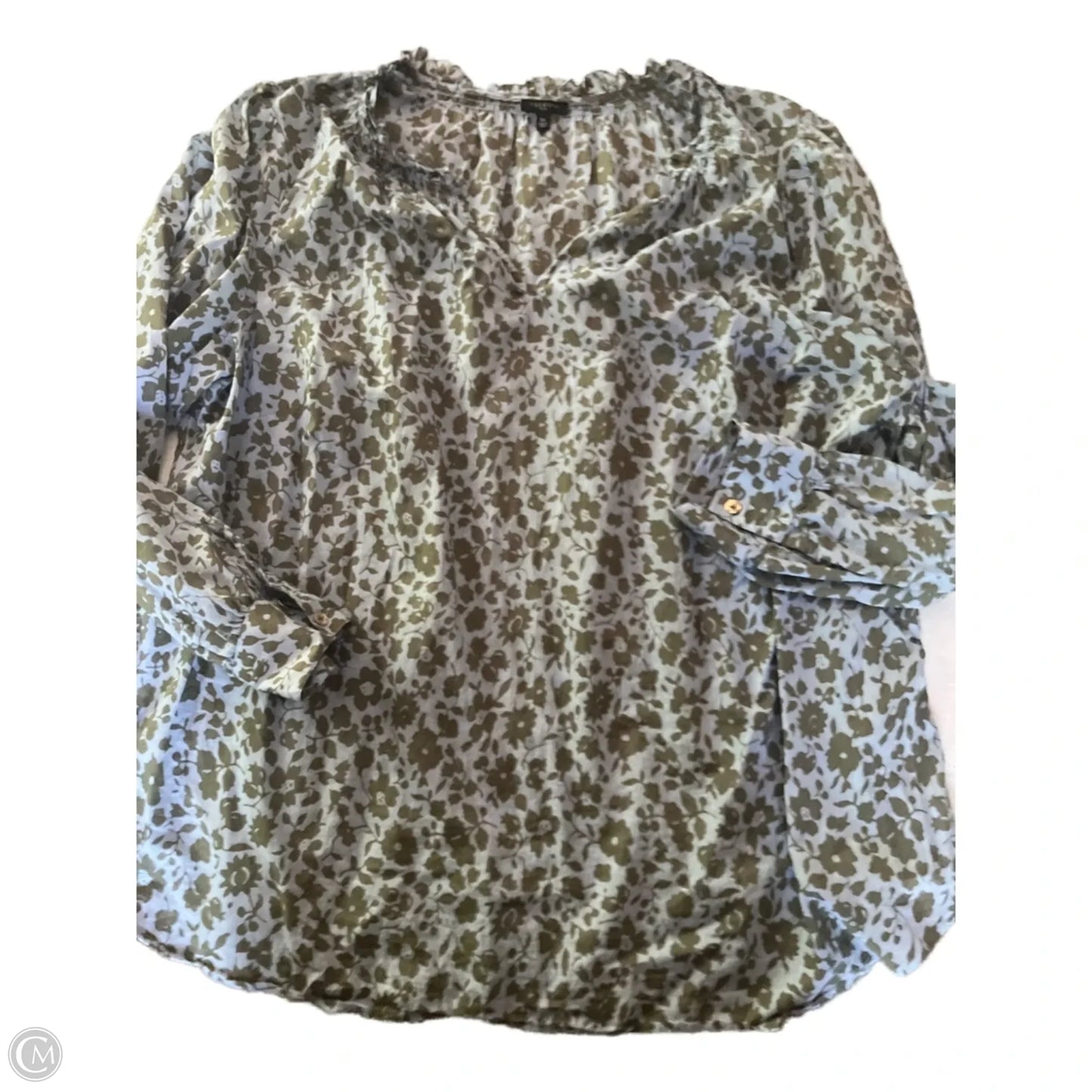 Blouse Long Sleeve By Talbots In Blue, Size: 3x