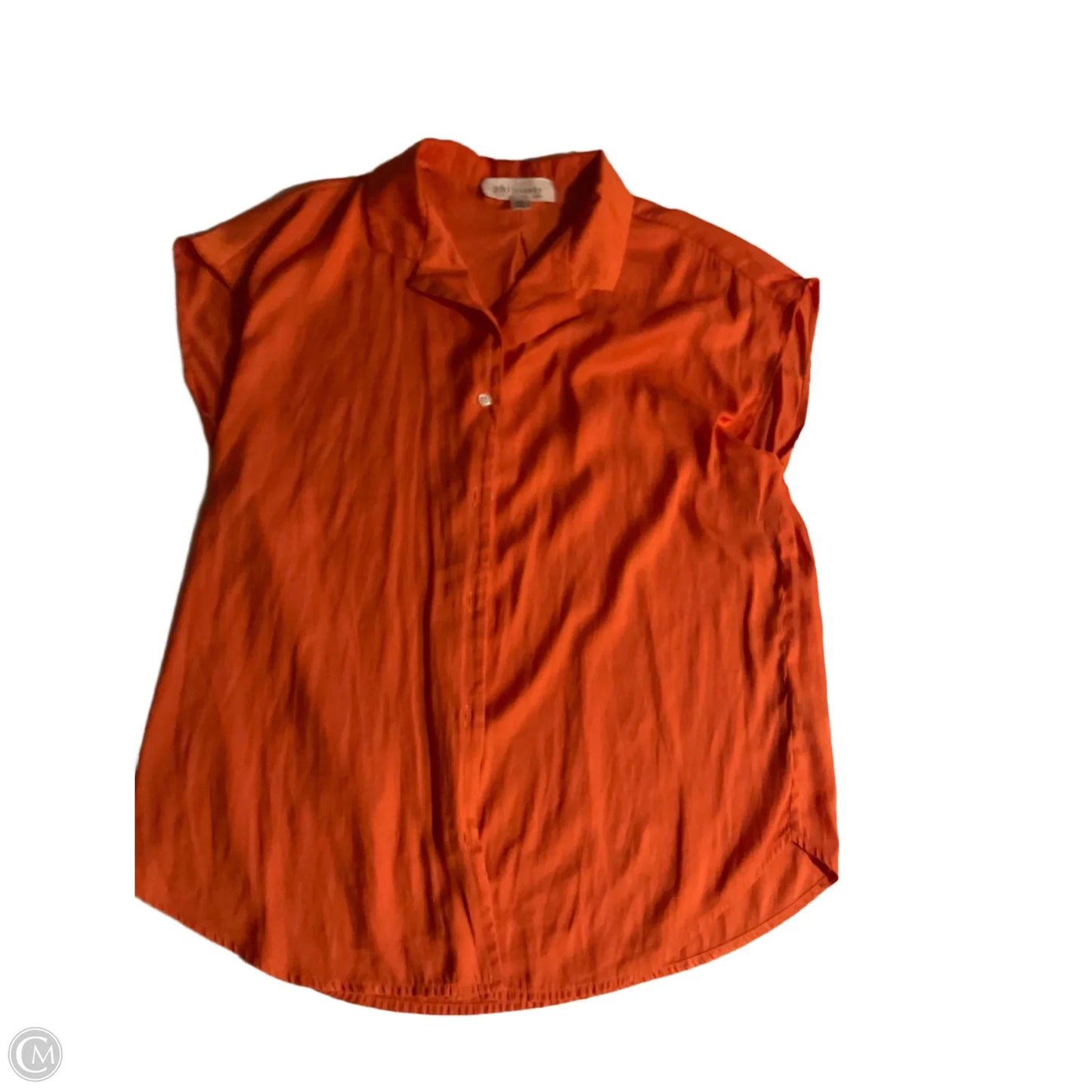 Blouse Short Sleeve By Philosophy In Orange, Size: M