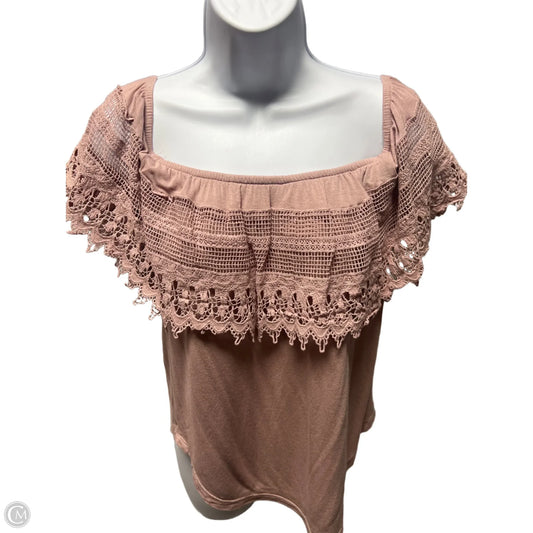 Blouse Short Sleeve By Clothes Mentor In Pink, Size: S