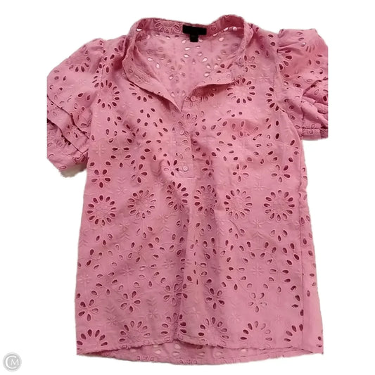 Blouse Short Sleeve By J. Crew In Pink, Size: Xxs