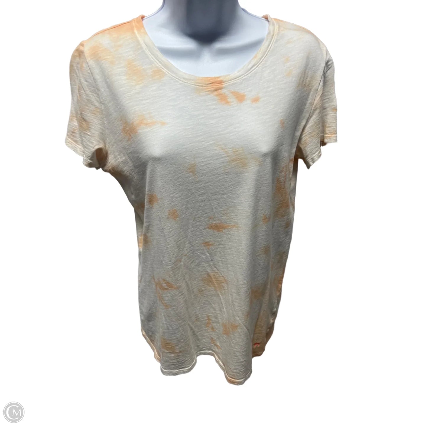 Top Short Sleeve Basic By Pink In Tie Dye Print, Size: S