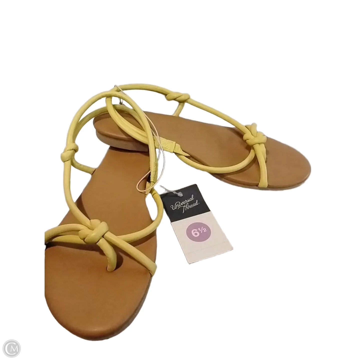 Sandals Flip Flops By Universal Thread In Yellow, Size: 6.5