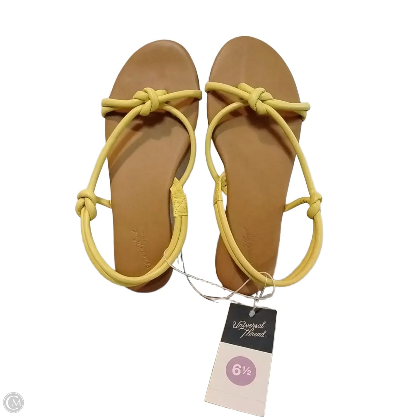Sandals Flip Flops By Universal Thread In Yellow, Size: 6.5
