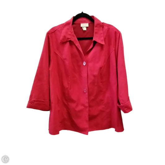 Jacket Other By Dressbarn In Red, Size: 22