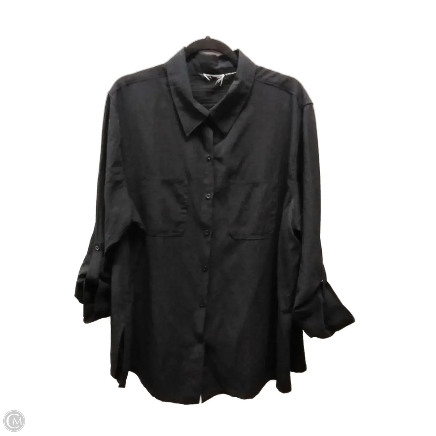 Blouse Long Sleeve By J. Jill In Black, Size: 2x