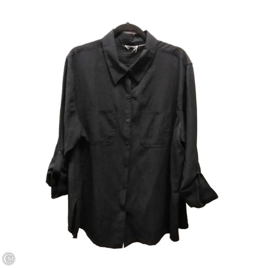 Blouse Long Sleeve By J. Jill In Black, Size: 2x