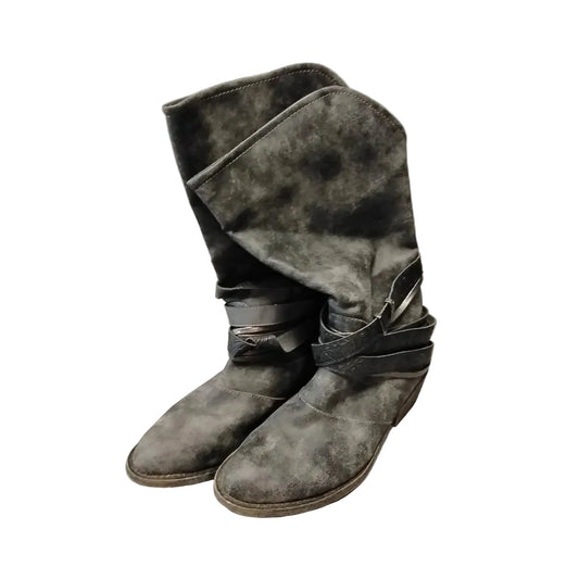 Boots Mid-calf Heels By Cato In Grey, Size: 8