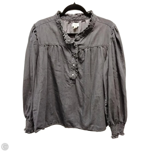 Top Long Sleeve By Ana In Grey, Size: Xxl