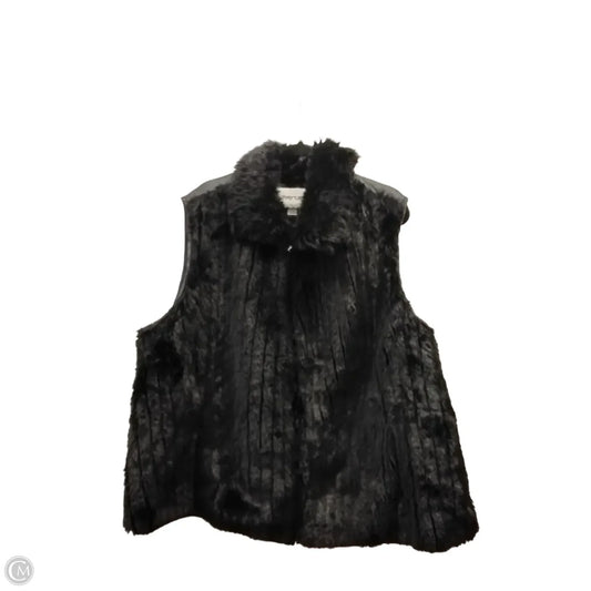 Vest Faux Fur & Sherpa By Avenue In Black, Size: 3x