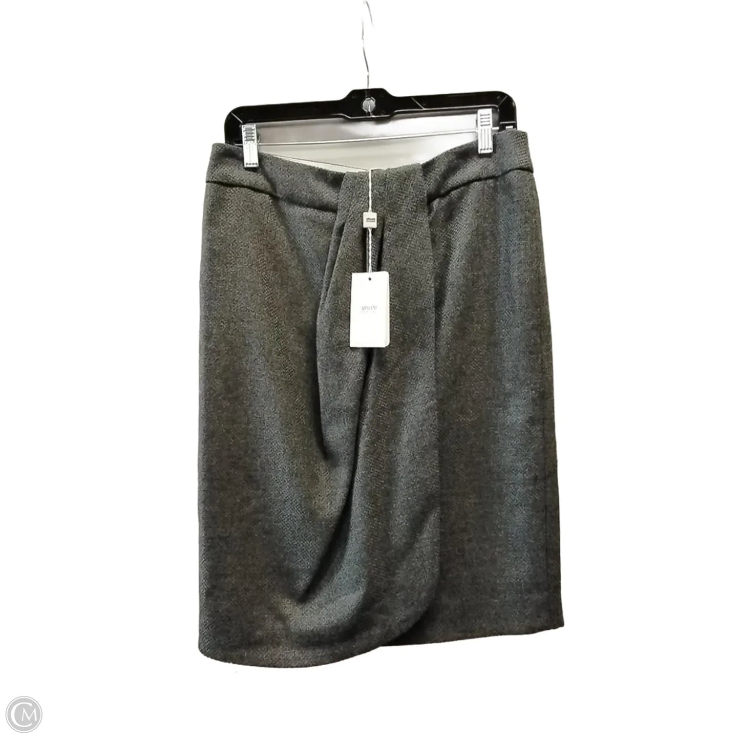 Skirt Luxury Designer By Armani In Grey, Size: 44w