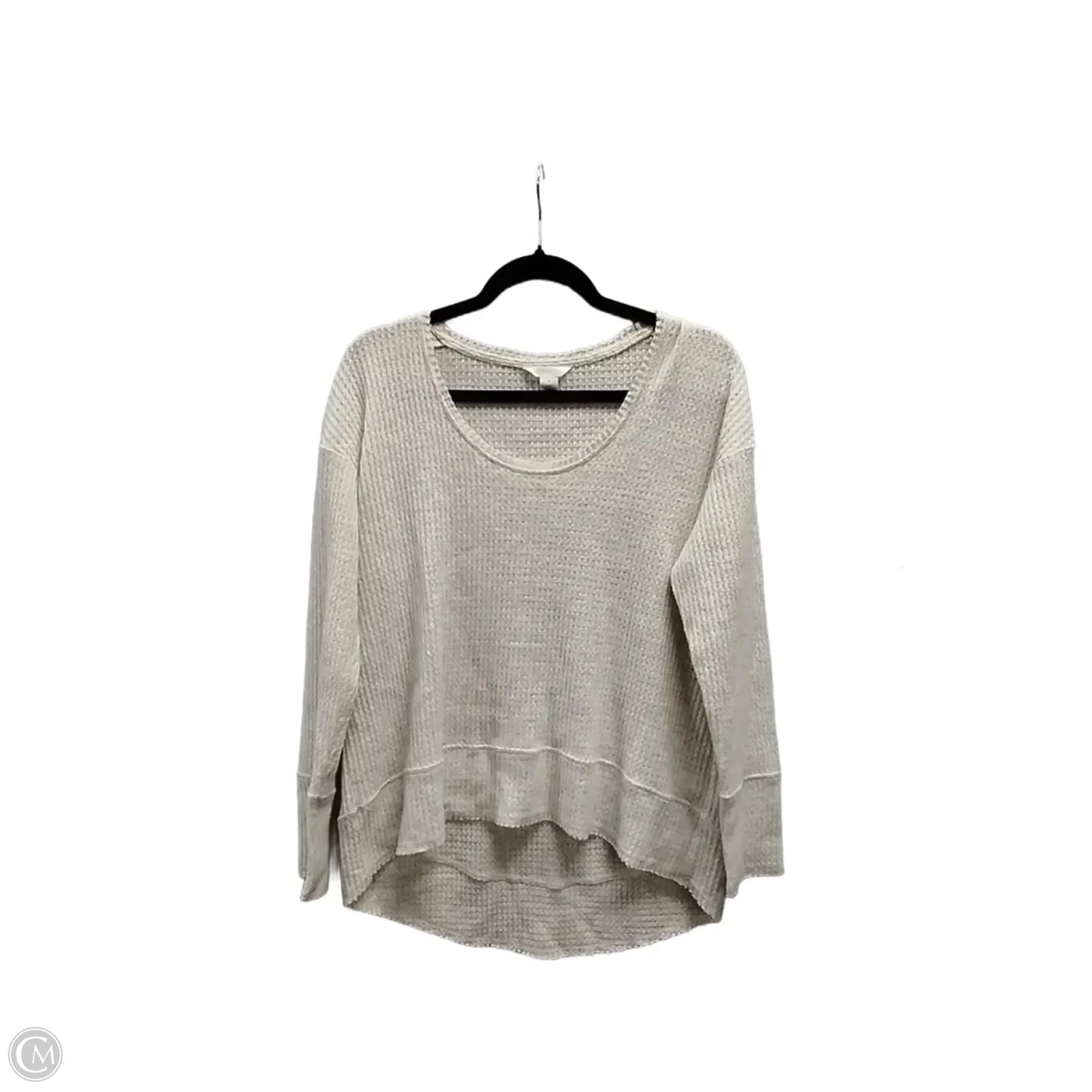 Top Long Sleeve By Caslon In Cream, Size: S