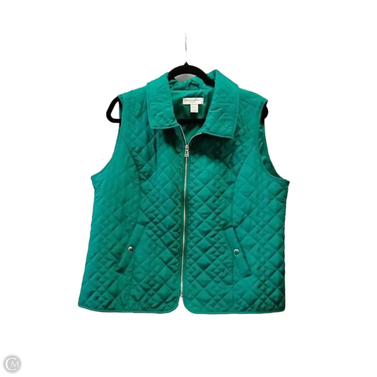 Vest Puffer & Quilted By Christopher And Banks In Green, Size: Xlp