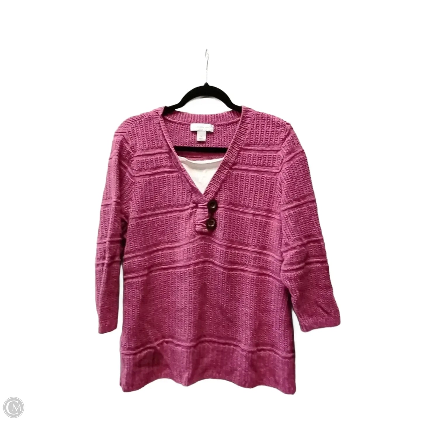 Sweater By Christopher And Banks In Pink, Size: Xl