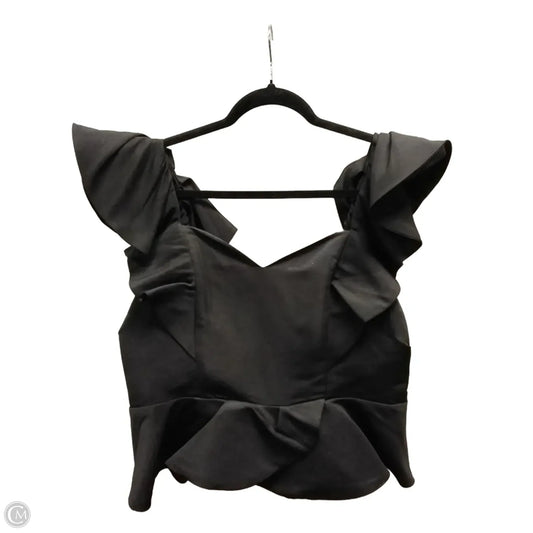 Top Short Sleeve By Express In Black, Size: L