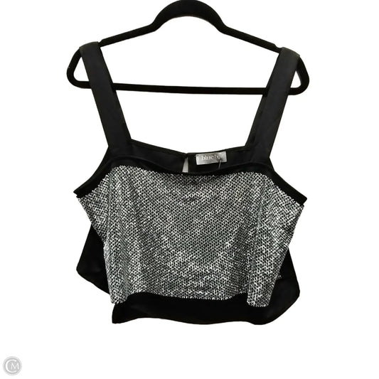 Top Sleeveless By Blue B In Black & Silver, Size: L