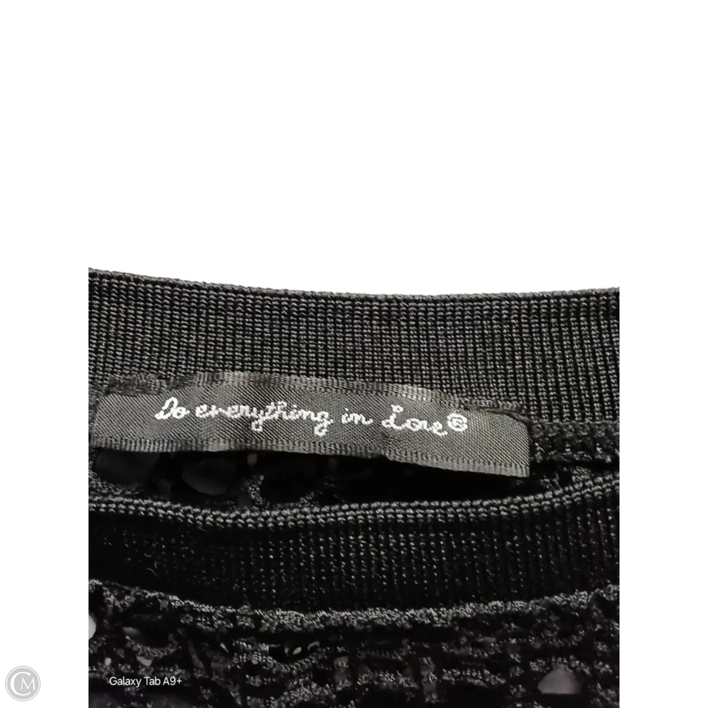 Top Short Sleeve By Do Everything In Love In Black, Size: L