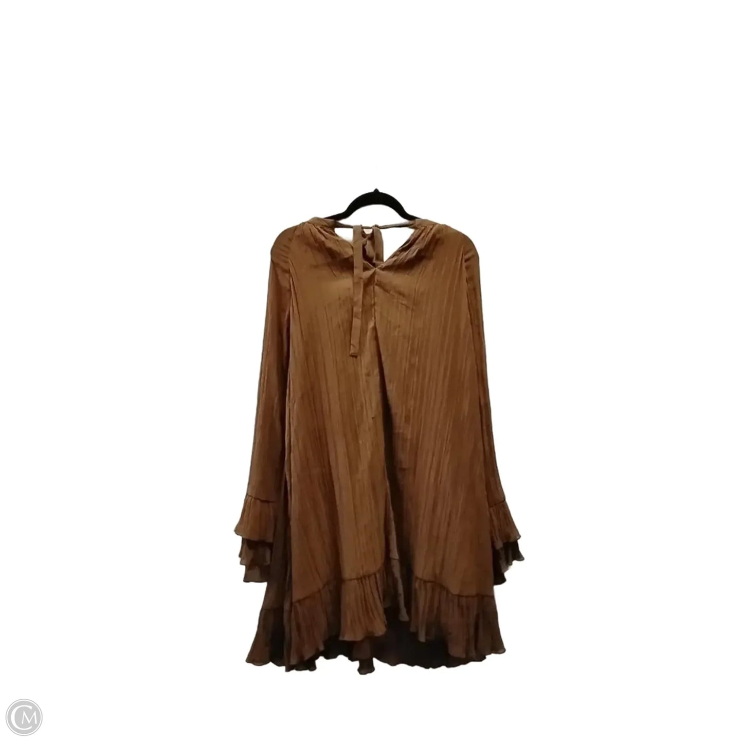 Dress Casual Midi By Time And Tru In Brown, Size: Xl