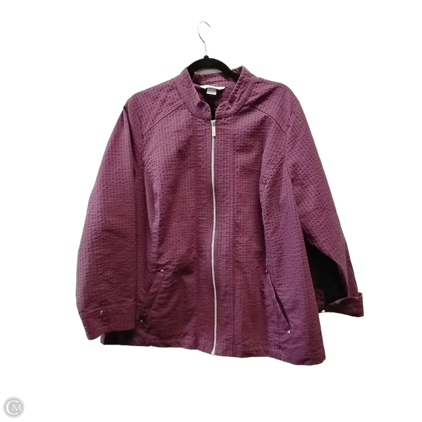 Jacket Shirt By Cj Banks In Purple, Size: 2x