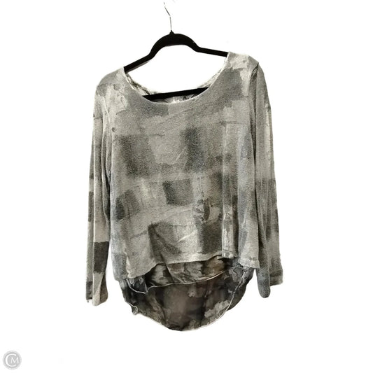 Blouse Long Sleeve By Clothes Mentor In Grey, Size: M