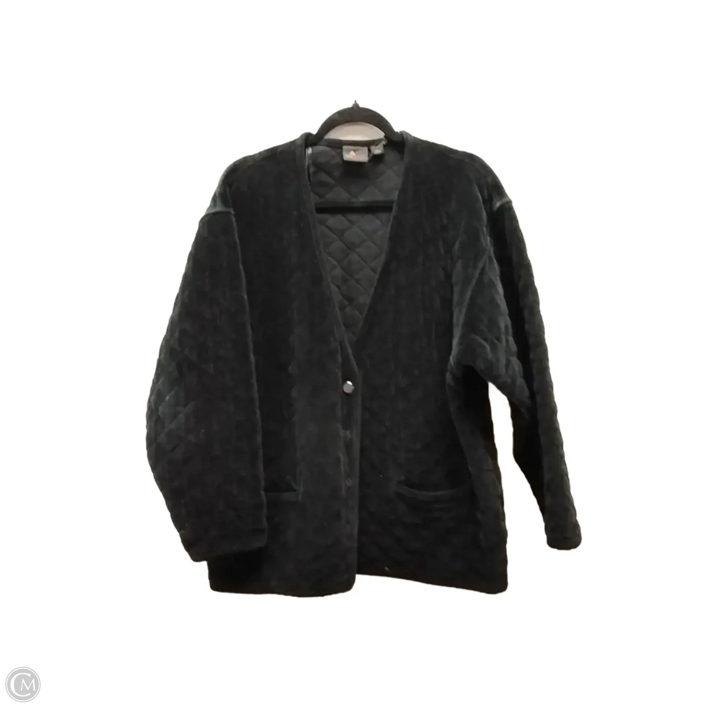 Jacket Puffer & Quilted By Liz Claiborne In Black, Size: L