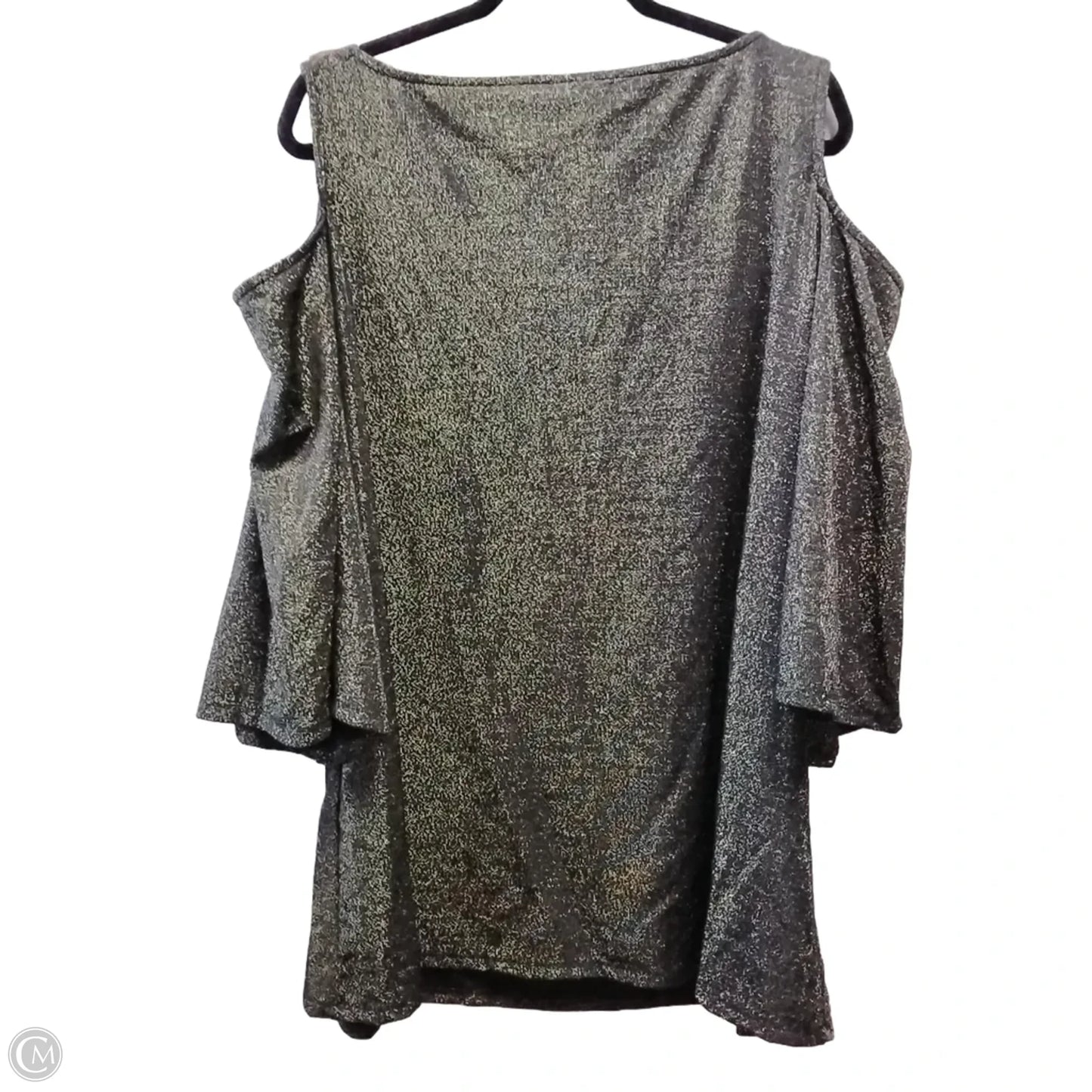 Blouse Long Sleeve By Clothes Mentor In Black & Gold, Size: 3x