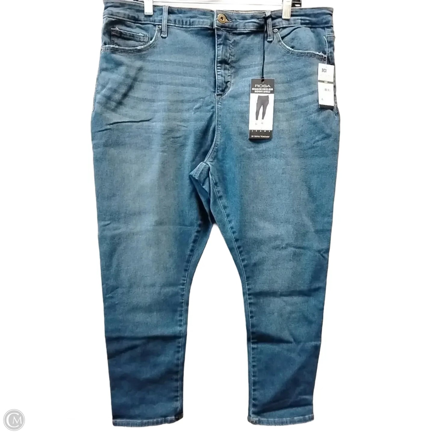 Jeans Skinny By Sofia By Sofia Vergara In Blue Denim, Size: 16w