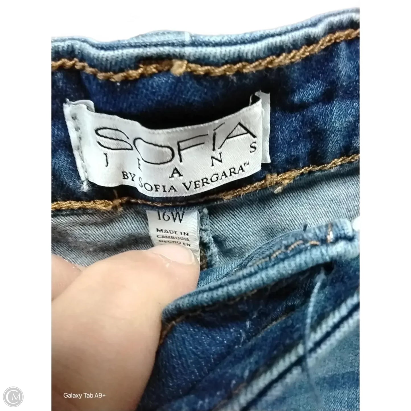 Jeans Skinny By Sofia By Sofia Vergara In Blue Denim, Size: 16w