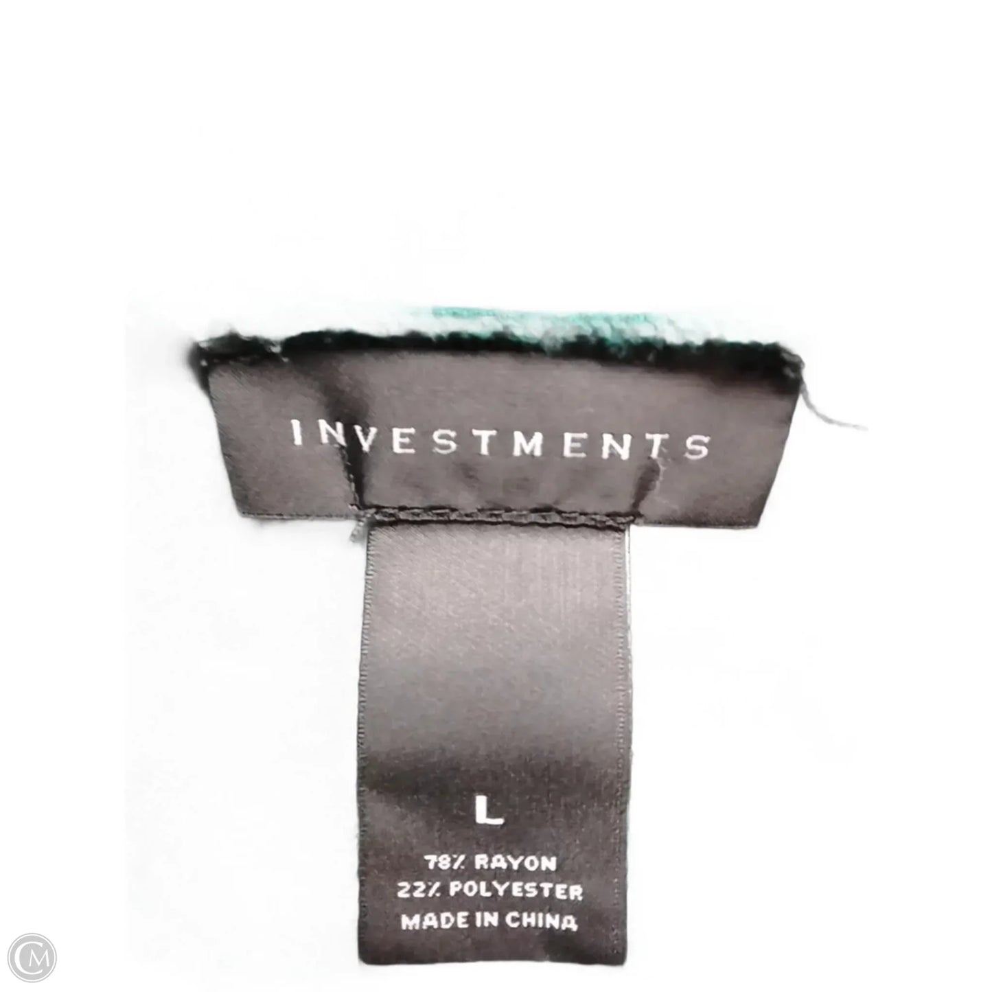Sweater By Investments In Green, Size: L