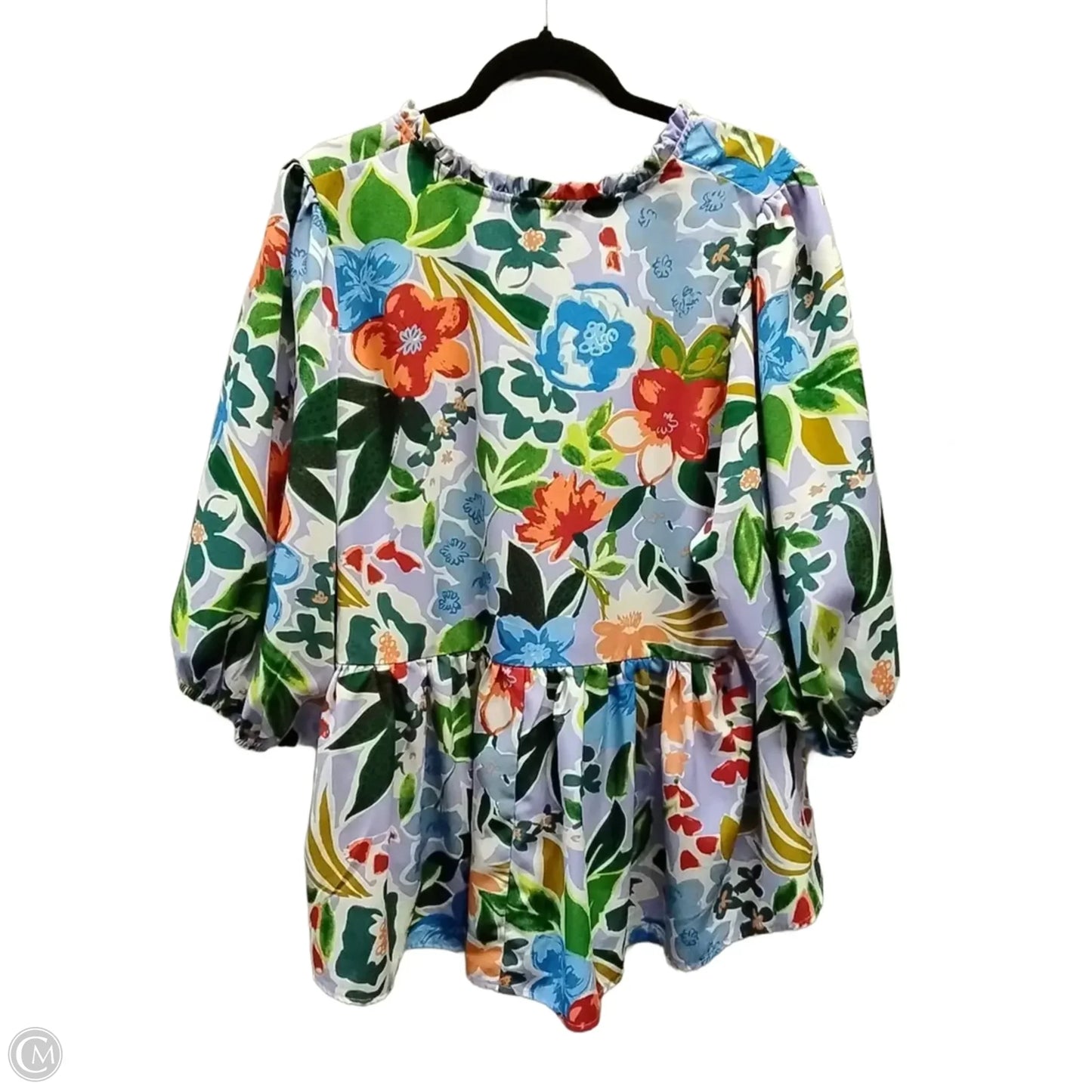 Blouse Long Sleeve By Umgee In Floral Print, Size: Xl