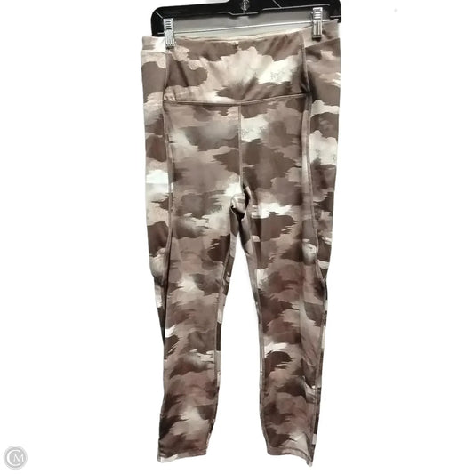 Athletic Leggings By Reebok In Camouflage Print, Size: L
