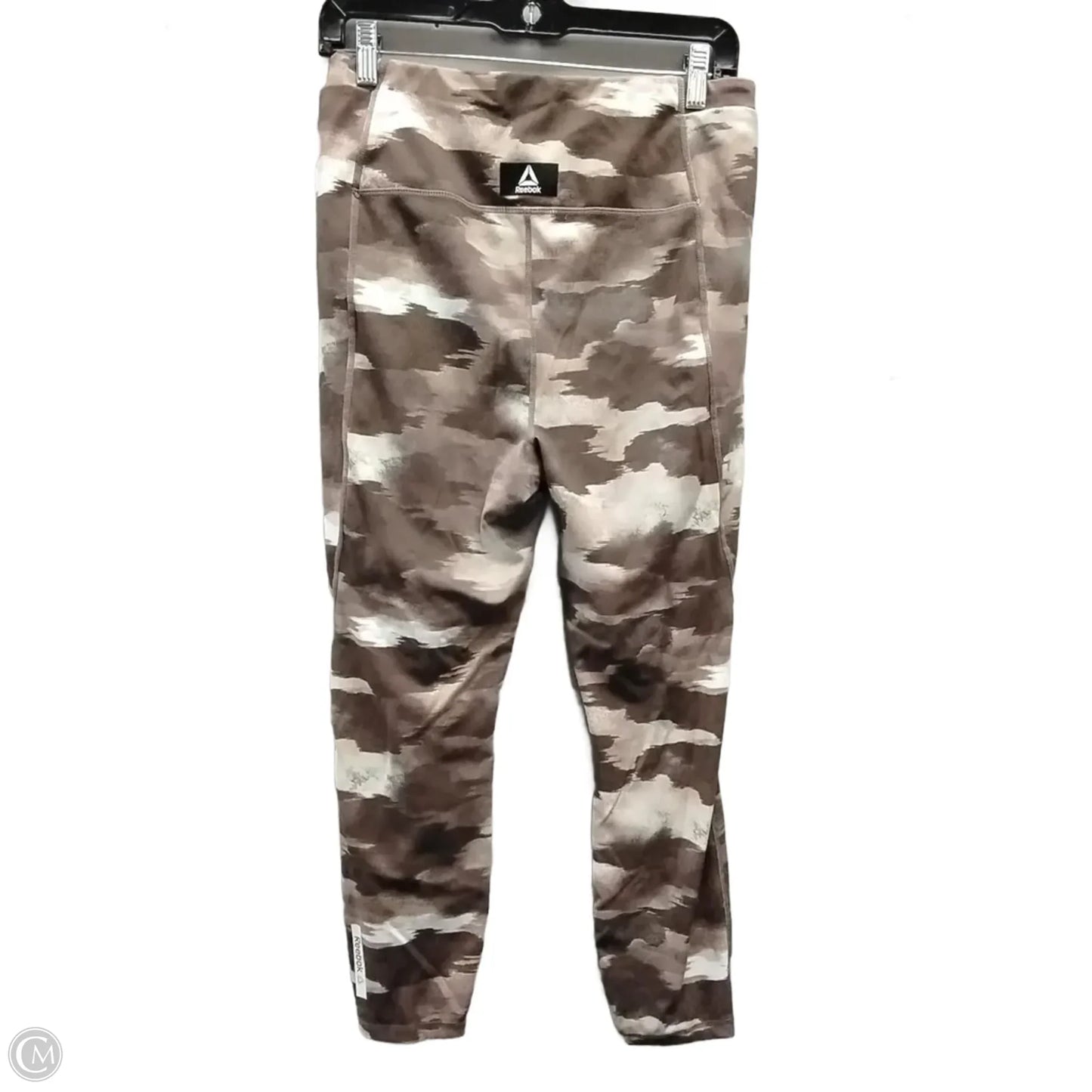 Athletic Leggings By Reebok In Camouflage Print, Size: L