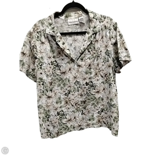 Blouse Short Sleeve By Clothes Mentor In Floral Print, Size: Xl