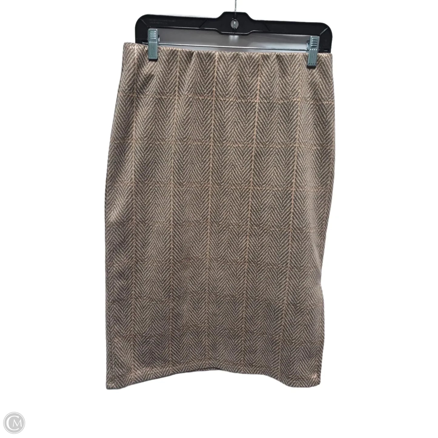 Skirt Midi By Clothes Mentor In Brown & Gold, Size: M