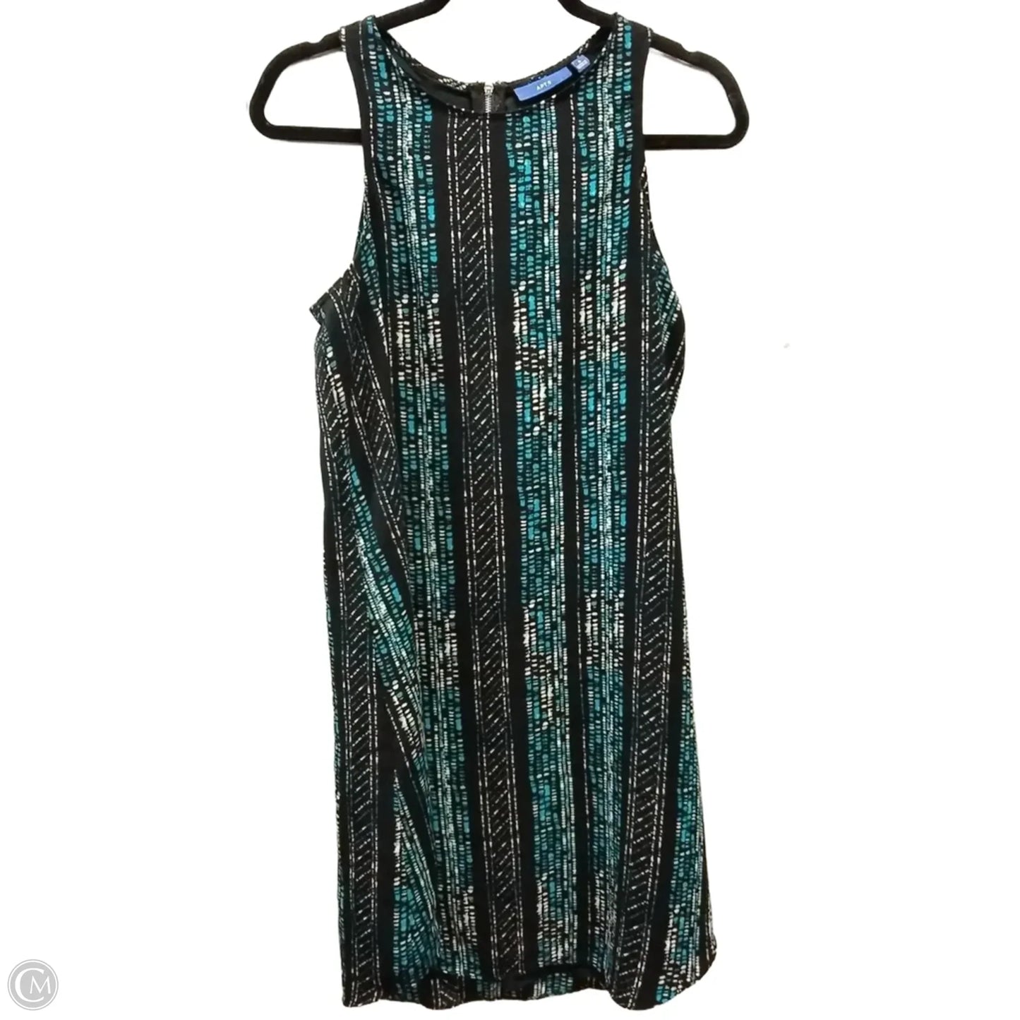 Dress Casual Midi By Apt 9 In Black & Blue, Size: S