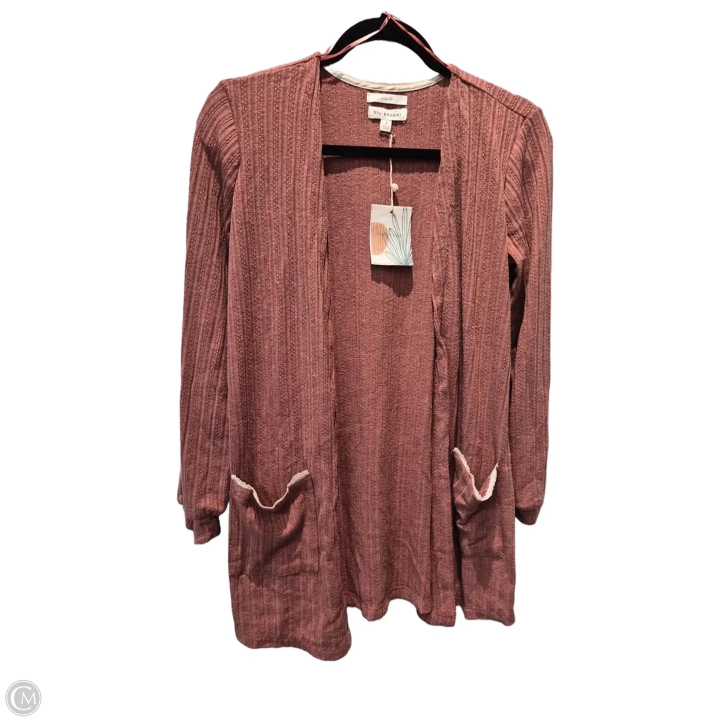 Cardigan By Blu Pepper In Pink, Size: S