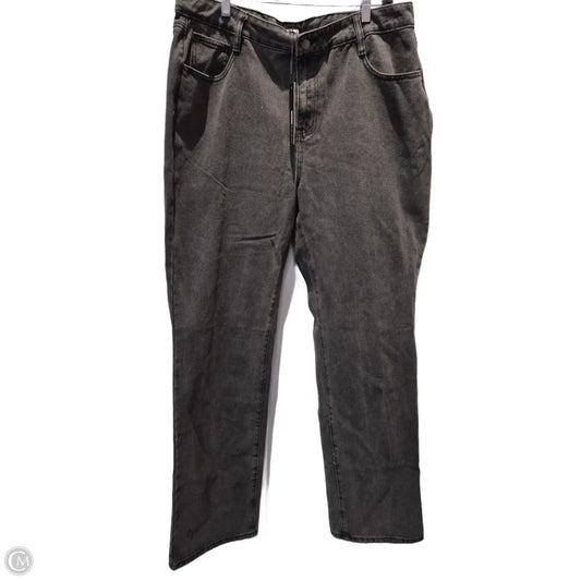 Jeans Wide Leg By Fashion Nova In Black Denim, Size: 14