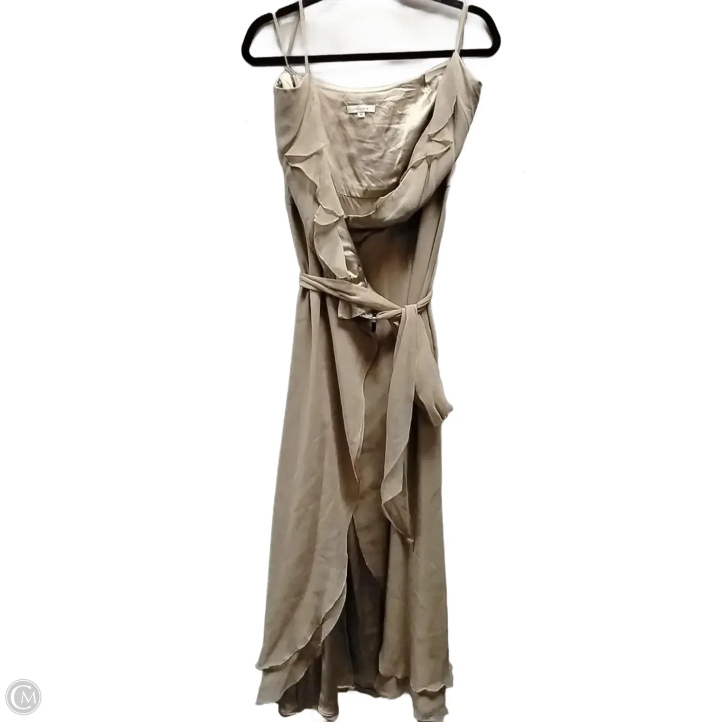 Dress Party Long By Clothes Mentor In Beige, Size: M
