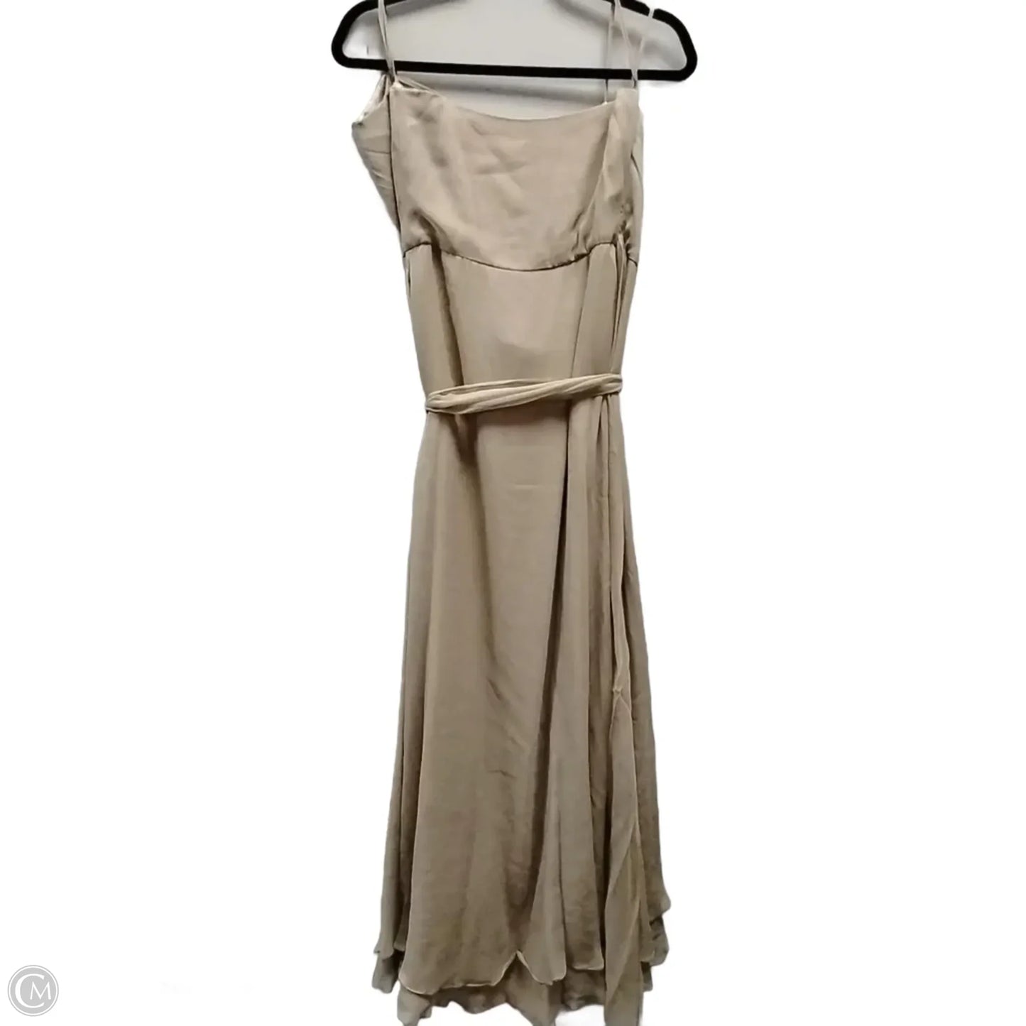 Dress Party Long By Clothes Mentor In Beige, Size: M