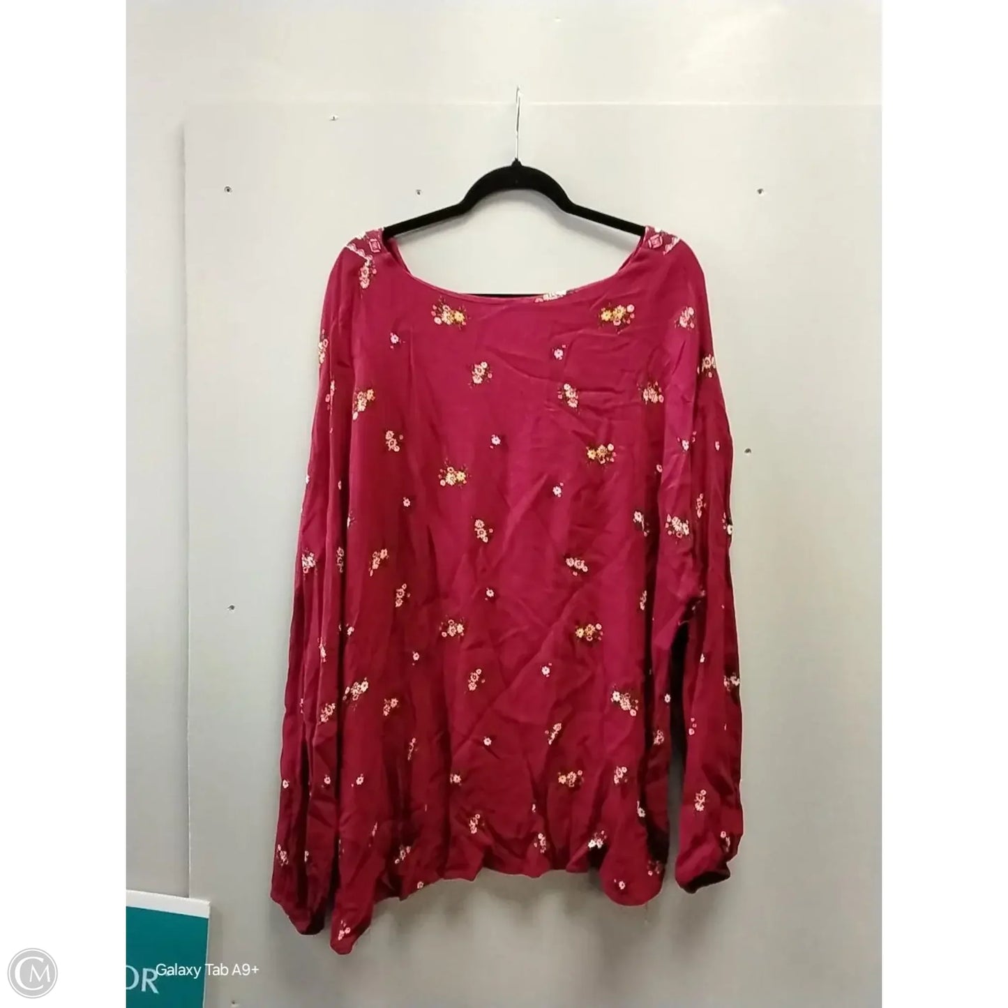 Blouse Long Sleeve By Lee In Floral Print, Size: 1x