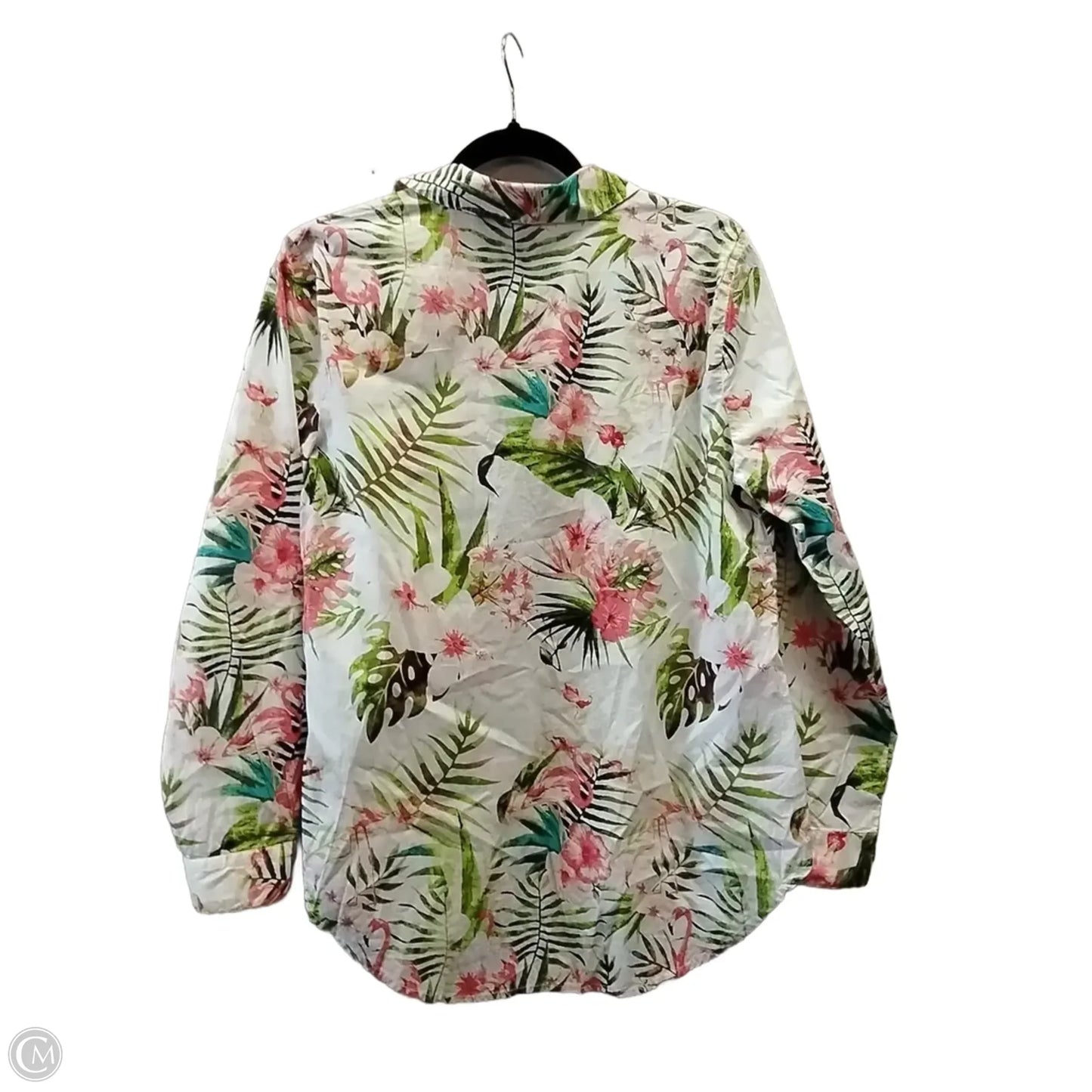 Blouse Long Sleeve By Chicos In Floral Print, Size: 1
