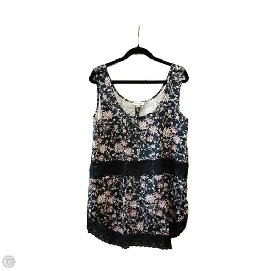 Blouse Sleeveless By Simply Noelle In Floral Print, Size: Xl
