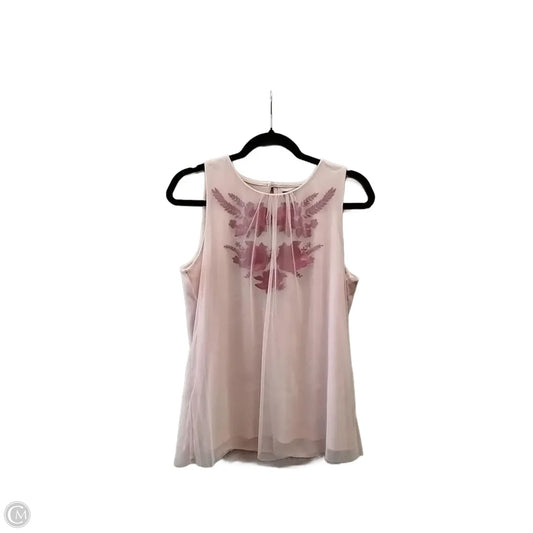 Blouse Sleeveless By White House Black Market In Pink & Red, Size: S