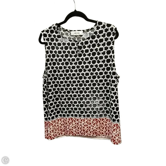 Blouse Sleeveless By Jones Studio In Polkadot Pattern, Size: Xl