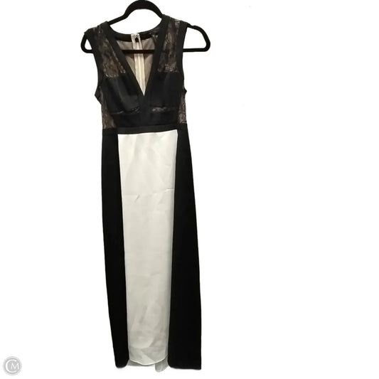 Dress Party Long By Bcbg In Black & Cream, Size: 4