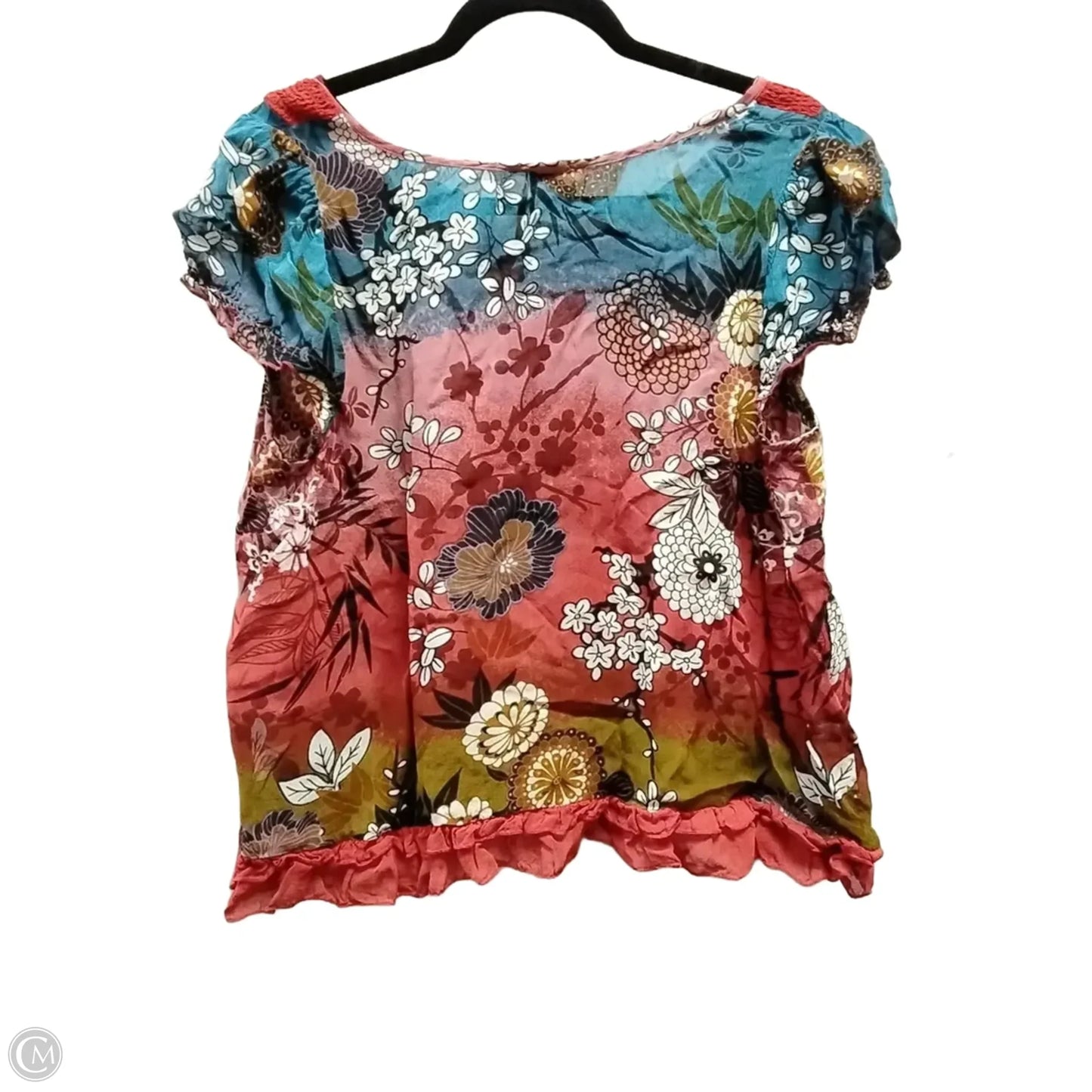 Blouse Short Sleeve By Bila In Red, Size: Xl